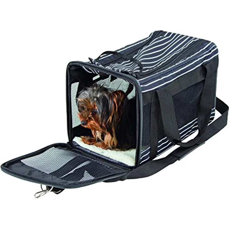 Kerbl 80591 Tragetasche Cuba, 40 x 26 x 28 cm, schwarz/weiß – Bild 2