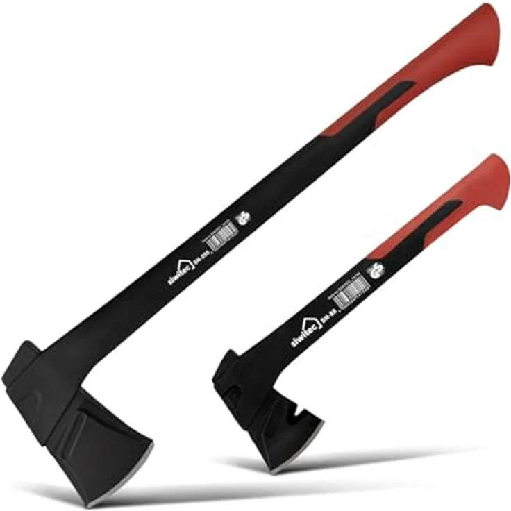 siwitec Axt Set 800 & 2500 Gramm Kopfgewicht | Spaltaxt für Holz | Axt zum Holz spalten |Spaltaxt | Beil Axt | Camping & Survival Axt – Bild 1