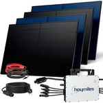 SUNNIVA® 2000W Balkonkraftwerk BIFAZIAL FULLBLACK, Komplettset mit 4x 500W N-Type Glas-Glas Solarmodulen, HOYMILES 1500W Wechselrichter, steckerfertig, 5m Kabel