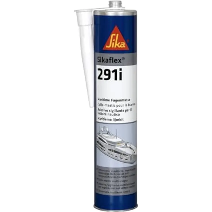 Sika Sikaflex-291i Dichtstoff, hochelastisch und überlackierbar, Stahlgrau, ideal für den Marinebereich, geruchsarm, 300 ml