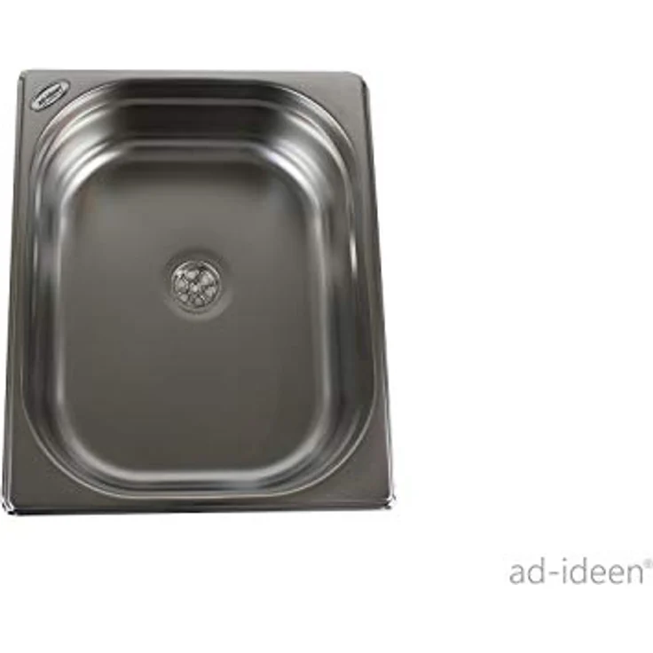 ad-ideen Waschbecken 12V Camping Spüle Technikset Bausatz, Edelstahl, 325x265x100mm für Wohnmobil und Marktstand – Bild 3