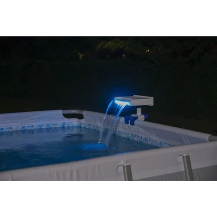 Bestway LED-Wasserfall für Stahlrahmenpools, mit 8 Beleuchtungsmodi, IP67 wasserdicht, Betrieb mit 3 AA-Batterien, automatischer Abschaltfunktion – Bild 10