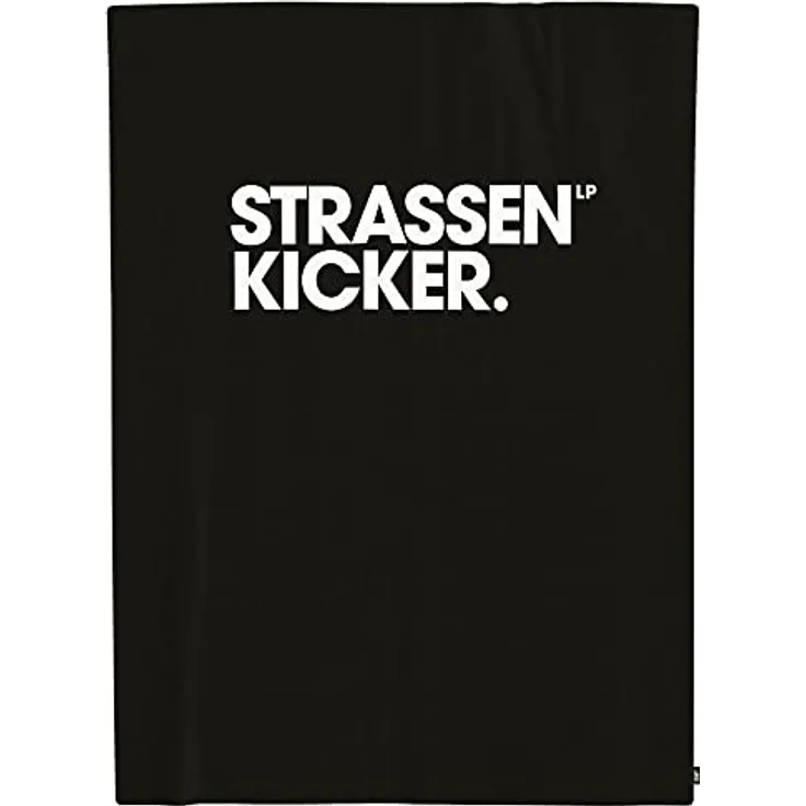 STRASSENKICKER Wellsoft- Flauschdecke, ca. 150x200 cm, 100% Polyester, Made in Green, Wellsoft, Flag Label, Schwarz