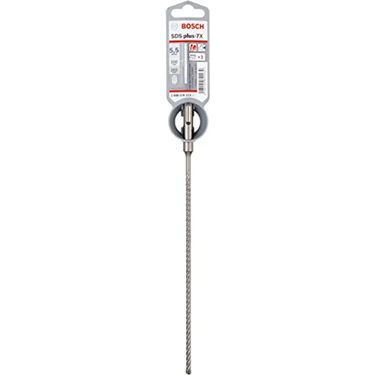 Bosch Professional Hammerbohrer SDS Plus-7X (für Beton und Mauerwerk, 5,5 x 200 x 265 mm, Zubehör Bohrhammer) – Bild 2