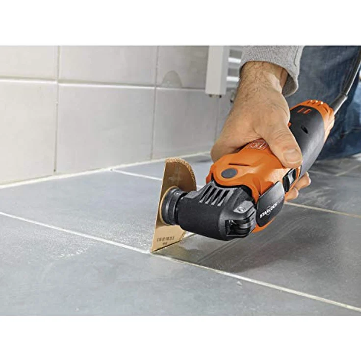 Fein Multimaster mm 500, Multifunktionswerkzeug Set mit 350W, Anti-Vibrationssystem, Starlock Plus Werkzeugaufnahme, QuickIN Schnellspannsystem, inkl. Sägeblätter und Schleifplatten – Bild 6