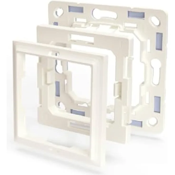Shelly Abdeckrahmen SHELLY Wandtaster-Adapter 232791, 4-fach, für Legrand & Shelly Rahmen, Elfenbein