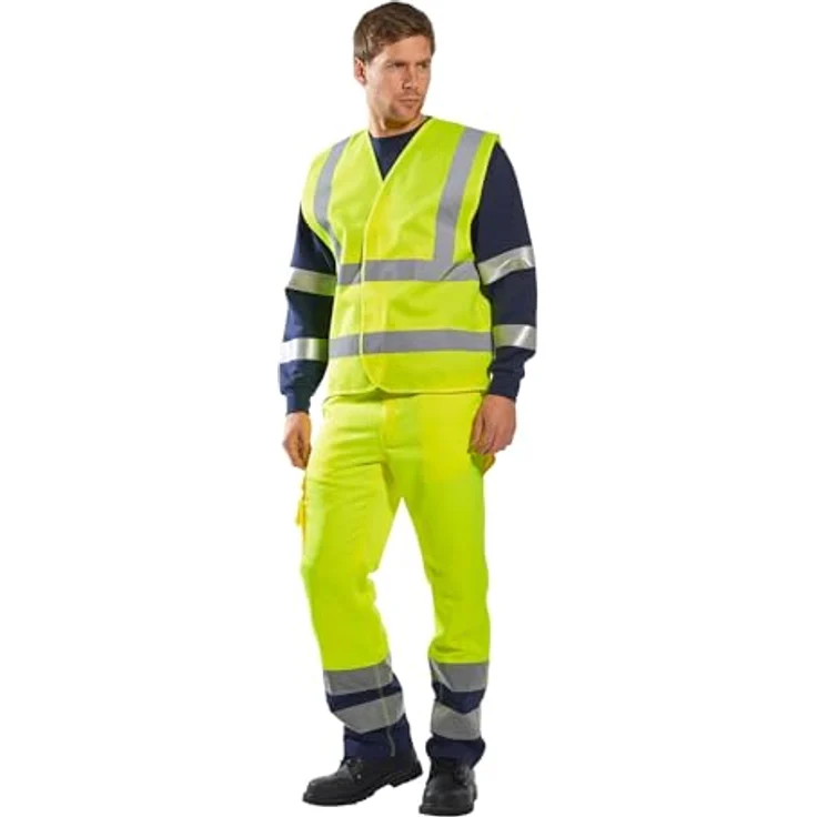 Portwest C470YER6X-7x Warnweste mit zwei Streifen und Trägern 6 x 7 x gelb – Bild 6