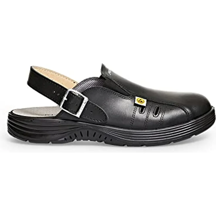 ABEBA 682520 7131042 SB ESD Sicherheitsclog, Rutschhemmende PU-Sohle, Schwarz, 46 Größe – Bild 1