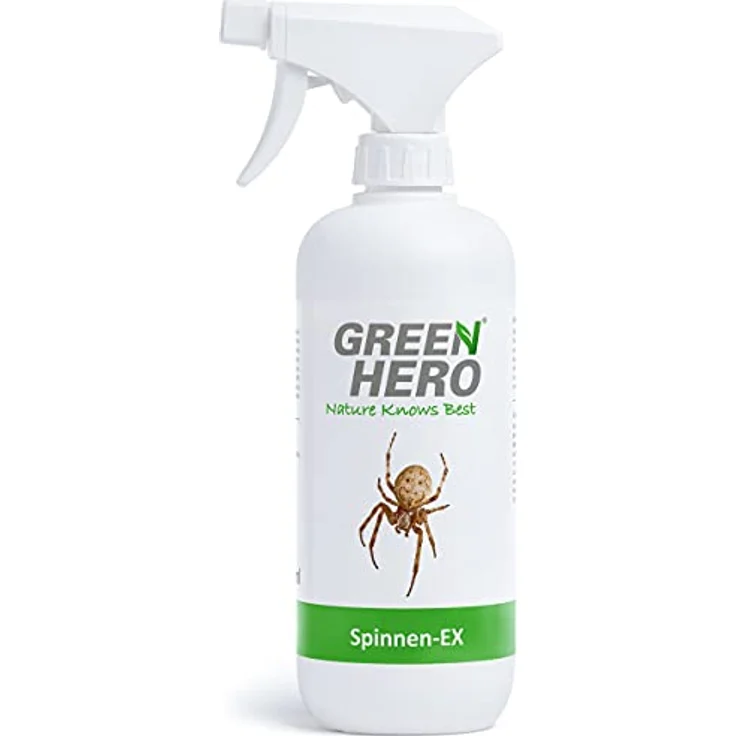 Green Hero Spinnen-Ex Spray zur Spinnenbekämpfung 500ml, Fernhaltemittel gegen Spinnen, Vertreibungsmittel, Innen und Außen, langfristige Spinnenabwehr, – Bild 1
