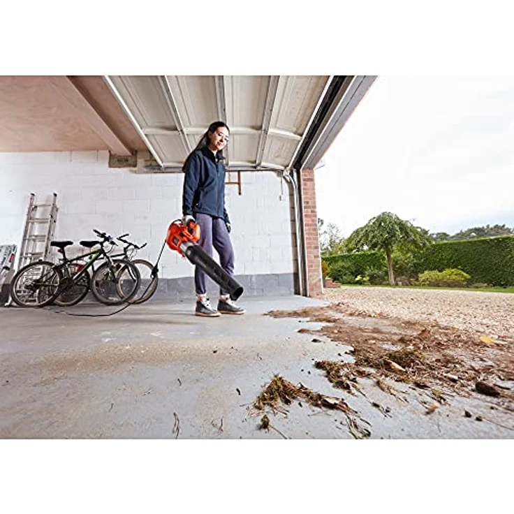 Black und Decker Elektro-Axial-Gebläse BEBL185-QS Laubgebläse, orange-schwarz, 1.850 Laubbläser – Bild 5