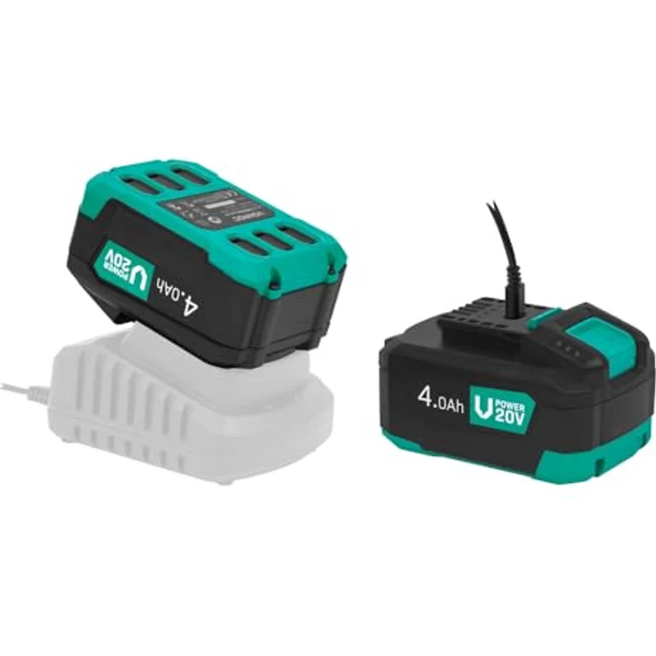 VONROC 20V Akku, Akku-Plattform mit Lithium-Ionen Technologie, USB-C Anschluss und ECP-Schutz, 4,0Ah – Bild 2