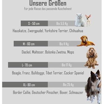 MODO Marshmallow Haustierbett Rund – Flauschig, Selbstwärmend, Für Katzen & Hunde, 50 Cm Braun