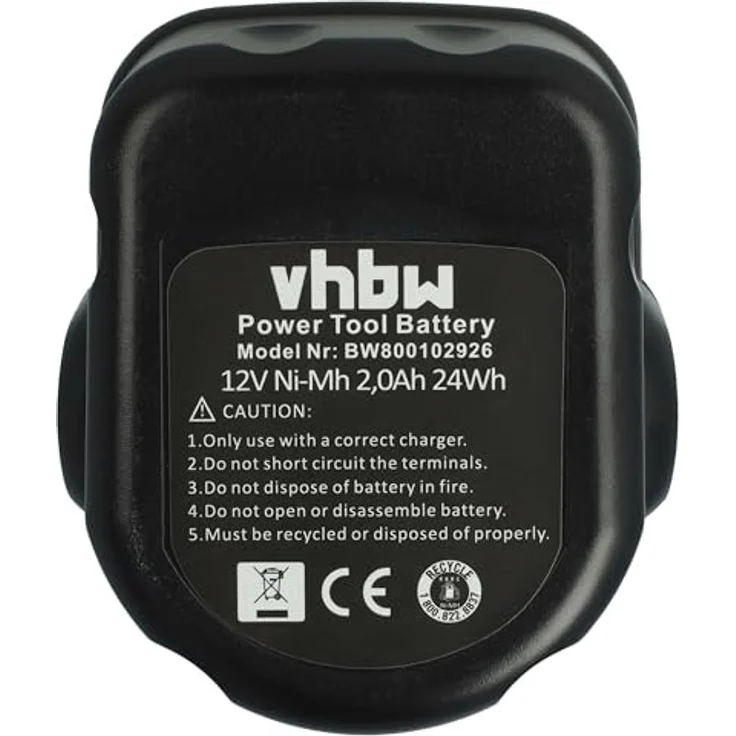 vhbw Akku Ersatz für ELU EZWA60, EZWA49, EZWA61 - NiMH, 2000 mAh, 12 V, schwarz – Bild 9