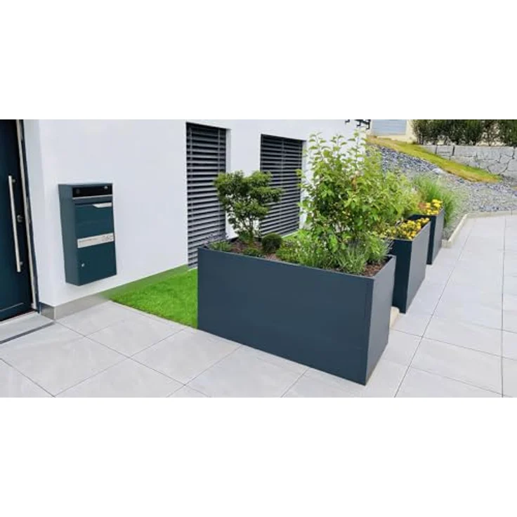 Metzler Hochbeet für den Garten – Stahl in Anthrazit | Witterungsbeständiges Metall-Gartenbeet, Pflanzenbeet, Blumenhochbeet | 150 x 75 x 77 cm – Bild 3