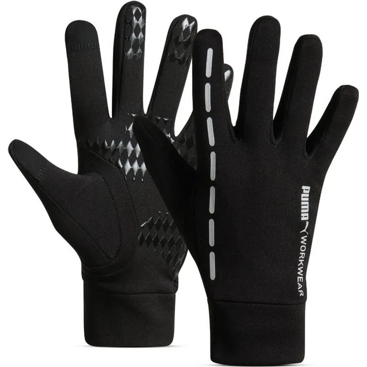 "PUMA Workwear Arbeitshandschuhe Herren Winter Touchscreen - Rutschfeste Haptik - Warme Fleece Outdoor Sport - Geschenke für Männer"