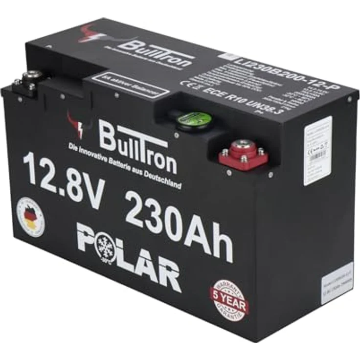 BullTron Polar 230Ah LiFePO4 Batterie 12,8V Smart BMS für Camper, Boot und Solar, extrem leicht, integrierte Heizung, -30°C bis +60°C – Bild 5