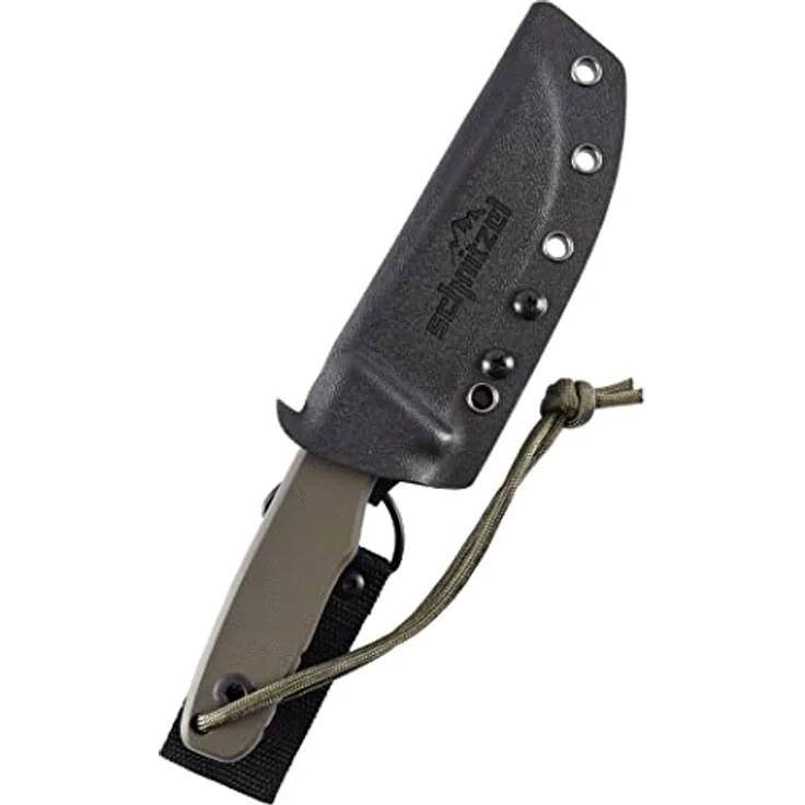 SCHNITZEL TRI Outdoormesser aus Schwedenstahl mit Kydex-Scheide und Dangler-System, Grün – Bild 4