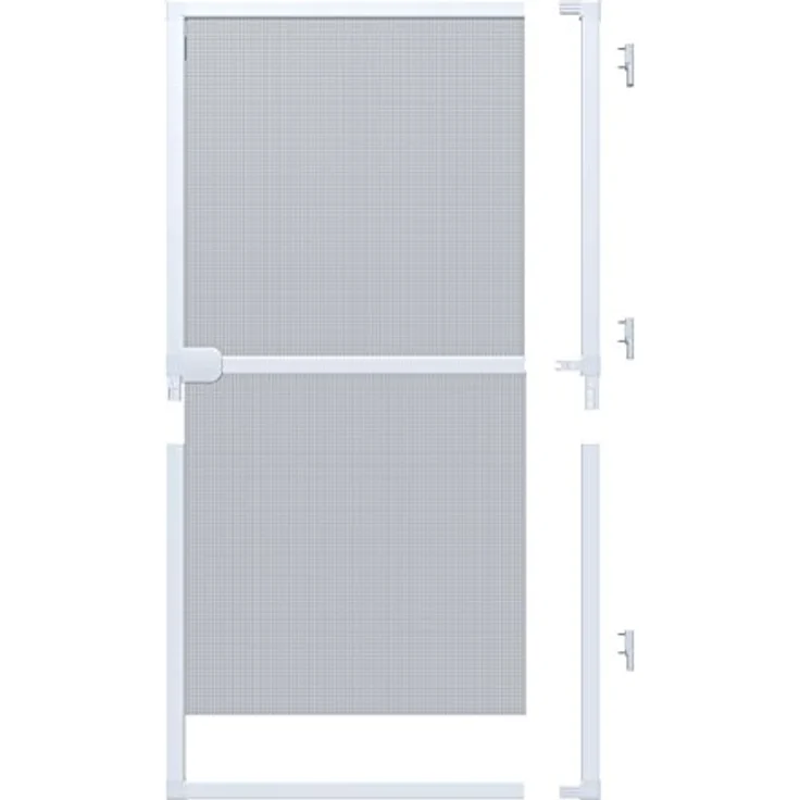 Rhino Screen Insektenschutztür Rhino Insect Screen Spannrahmen Fliegengitter Alurahmen für Türe individuell kürzbar, Insektenschutz, 100 x 210 cm, weiß, 03757, 100 x 210 – Bild 6