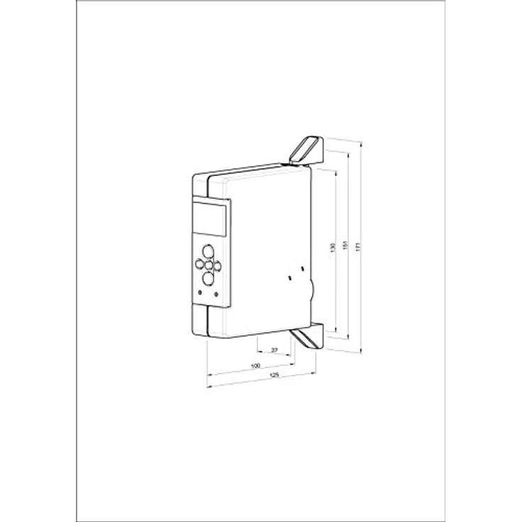 WIR elektronik eWickler COMPAcT Comfort eW520-M, kleinster Aufputzgurtwickler bis 9 kg, für 15 mm Gurtbandbreite, einstellbare Fahrtzeiten, inkl. Netzstecker – Bild 3