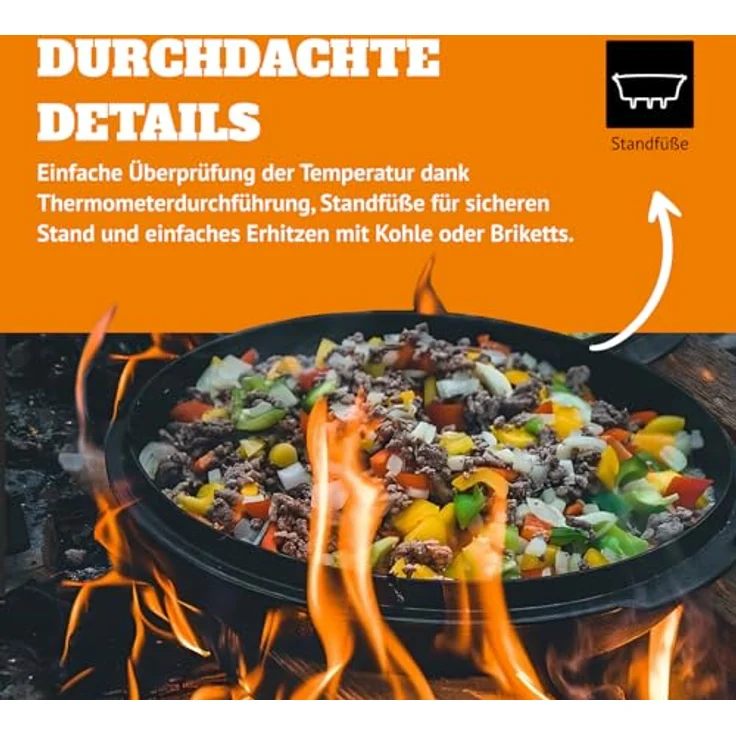 Petromax Feuertopf ft3 mit Füßen Dutch Oven / Dopf /Outdoor – Bild 5