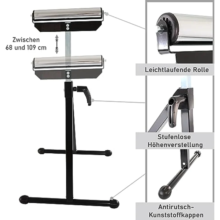 Rollenbock, 2er Set, höhenverstellbar, Rollbock – Bild 2