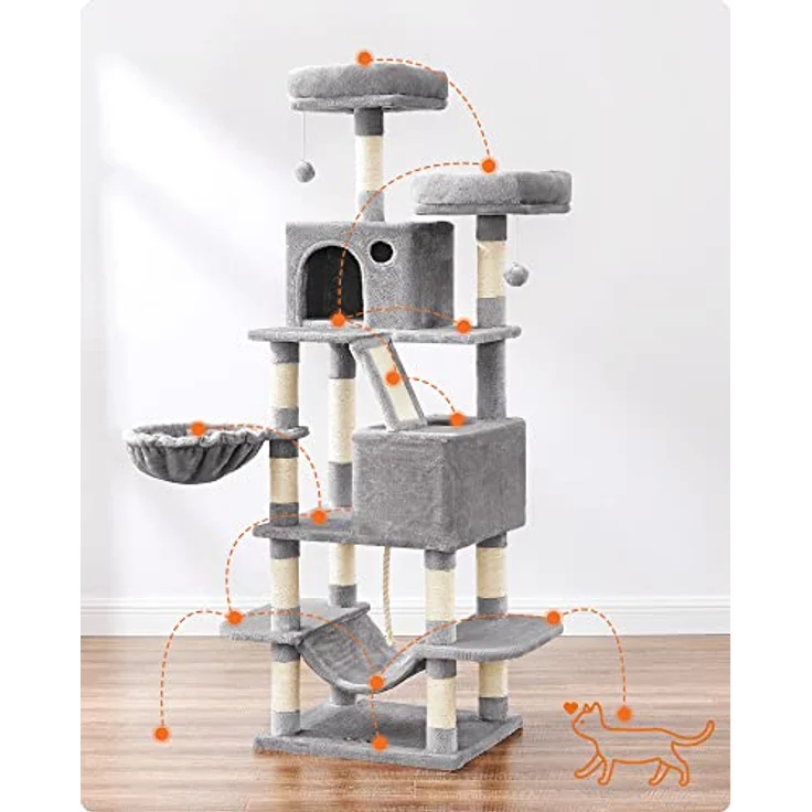Feandrea Kitty (165 cm, Grey), Katzenbaum – Bild 3