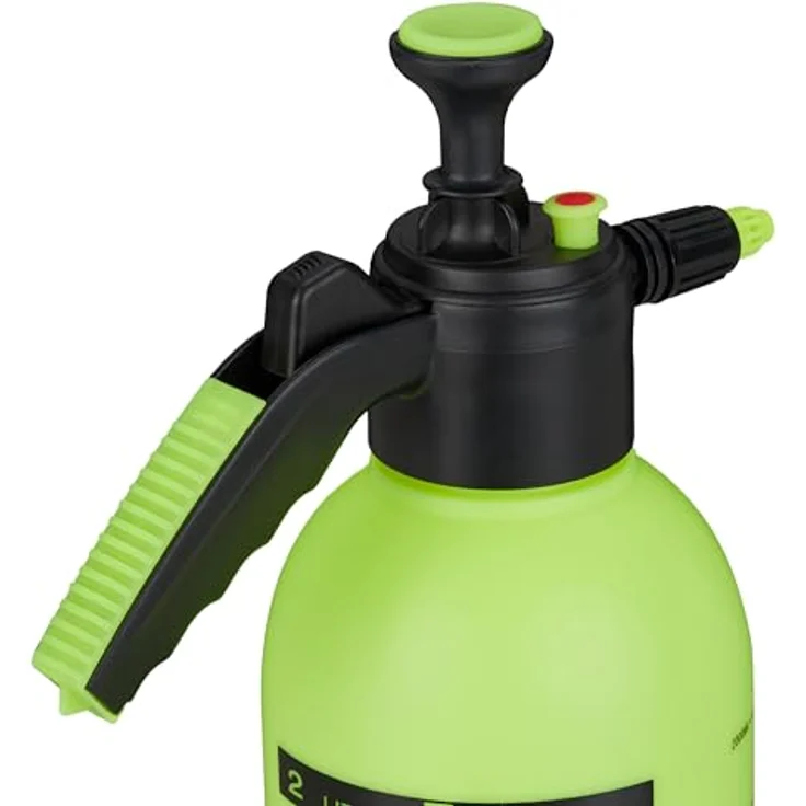 relaxdays Drucksprühgerät 4er Set, 2 Liter Pumpspröcher in Grün mit verstellbarer Düse und Sicherheitsventil – Bild 7