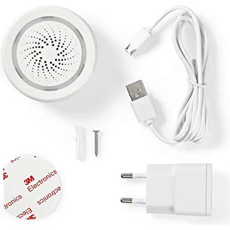 Nedis WIFISI10CWT Kabellose Smart Sirene | Alarm oder akustisches Warnsignal | 85 dB – Bild 4