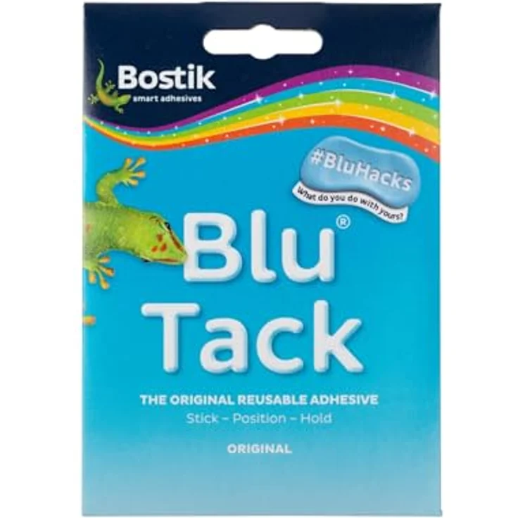 Dauerelastische Klebemasse Blu Tack, farblos, hellblau – Bild 2
