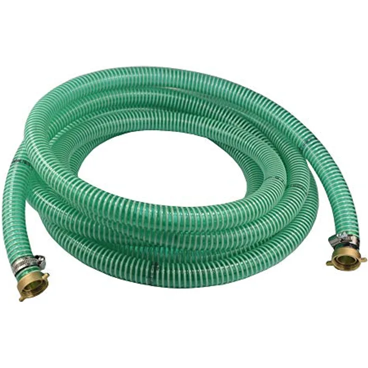 KLASEBO® Poolschlauch Druckschlauch 1 Zoll, Saug-Druckschlauch 25mm, 8m mit Messingverschraubung und Edelstahl-Schlauchschellen, robust und flexibel für Pool, Teich und Industrie