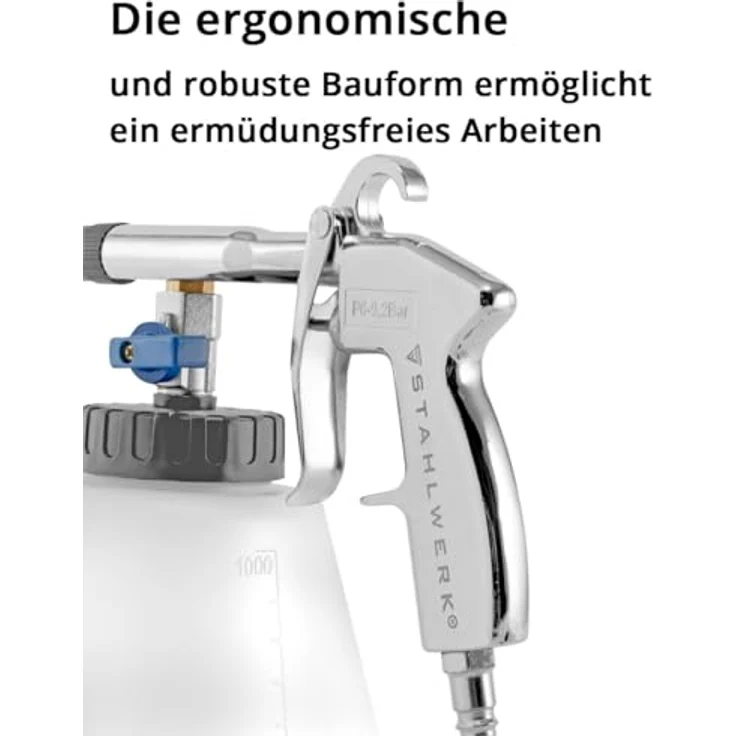 STAHLWERK Druckluft-Reinigungspistole RP-90 ST – Druckluftpistole mit Tornado-Effekt und regulierbarem Ventil für Reinigungsmittel, weiß – Bild 3