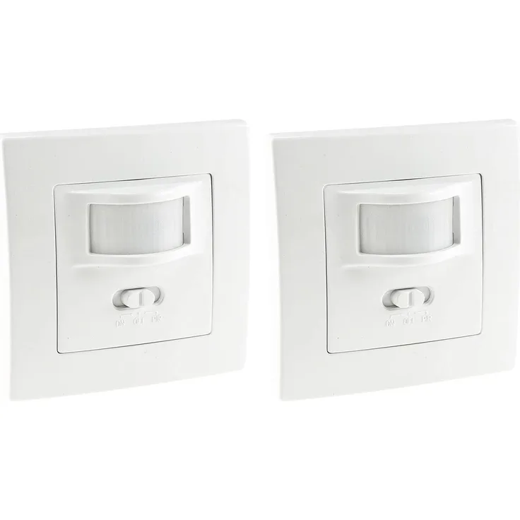 ChiliTec Bewegungsmelder 2x / 4x Unterputz Wand Einbau Sensor LED geeignet 9m 2-Draht Technik, (2-St)