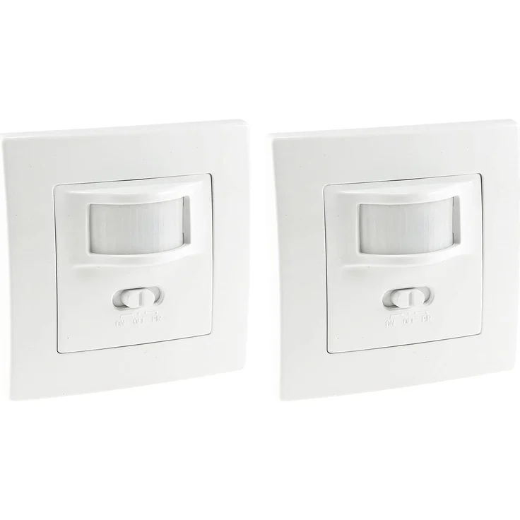 ChiliTec Bewegungsmelder 2x / 4x Unterputz Wand Einbau Sensor LED geeignet 9m 2-Draht Technik, (2-St)