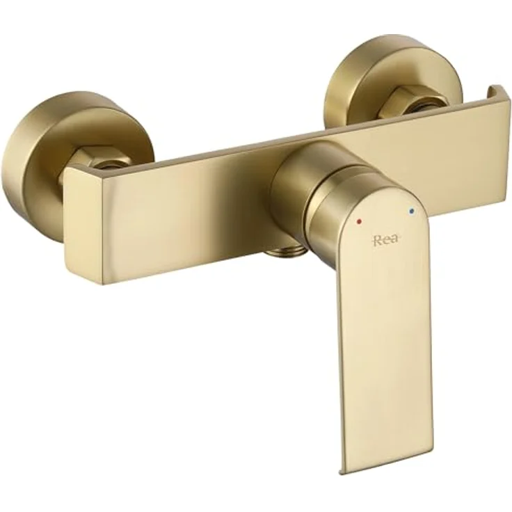Rea HASS BRUSH GOLD Duscharmatur, Messing, Badezimmer-Mischbatterie, Einhebel, heiß und kalt, verstellbar (Gold) – Bild 4