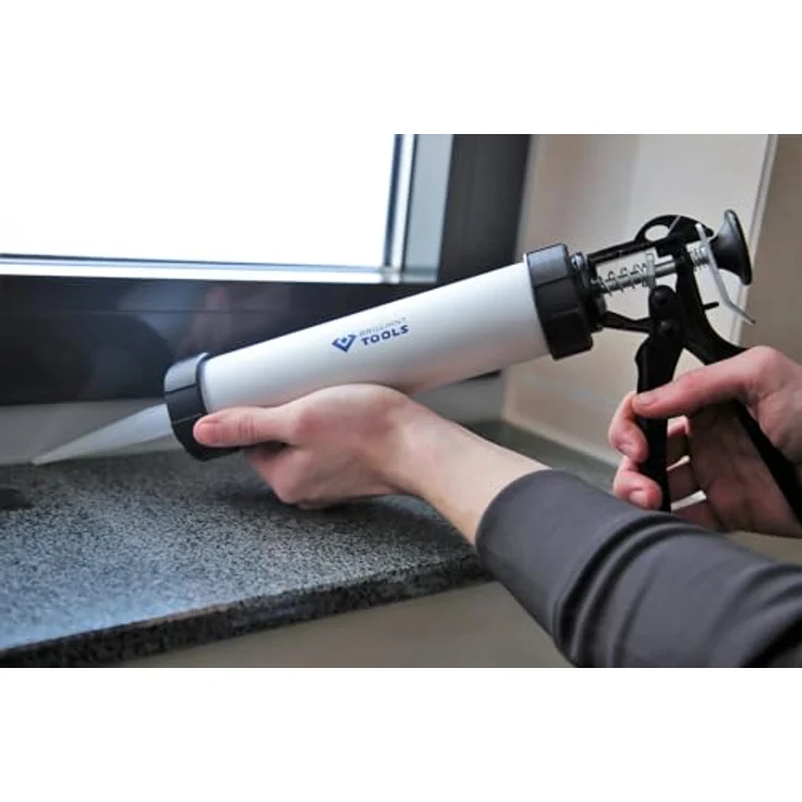 BRILLIANT TOOLS Kartuschen-Pistole BT094901, 310 ml, Aluminiumgehäuse, stufenloser Vorschub, langlebig für Dichtstoffe – Bild 9