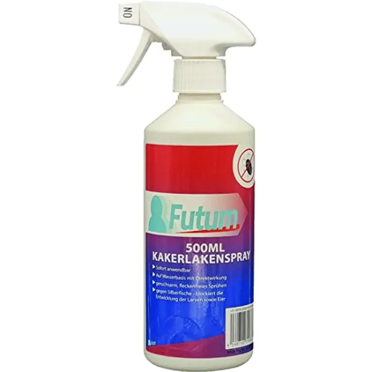 Futum Schaben Spray 500ml Kakerlaken bekämpfen auf Wasserbasis Ohne Treibgase wirkt gegen Eier Innen & Außen