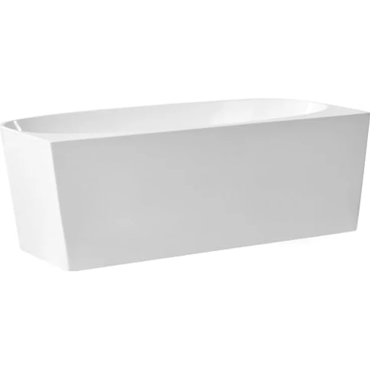Beliani Badewanne Parnaiba, 280 l, 170 cm, 80 cm, klassisches weißes Acryl, wandmontierbar, platzsparend – Bild 7
