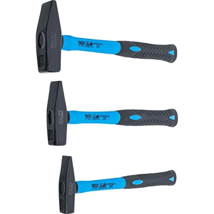 BGS Schlosserhammer-Satz DIN 1041 Fiberglasstiel 3-tlg 300, 500, 800g Handhammer – Bild 5