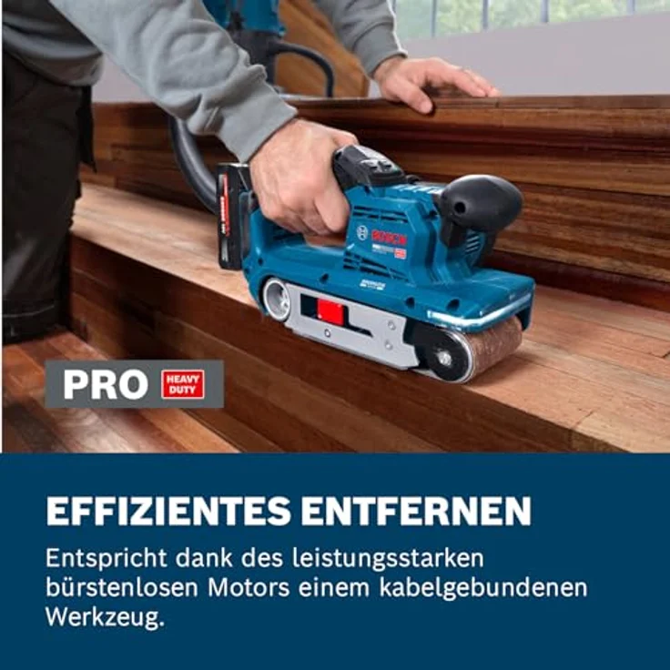Bosch Professional GBS18V-75, Akku-Bandschleifer mit bürstenlosem Motor, inkl. 80er Gitterschleifband und Staubbeutel – Bild 5