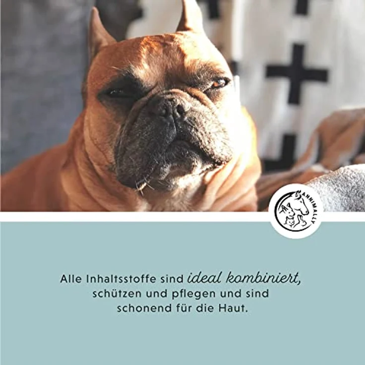 Annimally Tier Haut-Pflege-Spray trockene Haut für Hund, Pferd & Kleintiere bei trockener Haut I Spray mit Lebermoos, Aloe Vera, Totes-Meer-Salz, Teebaumöl & Manuka Öl - 100% natürlich – Bild 2