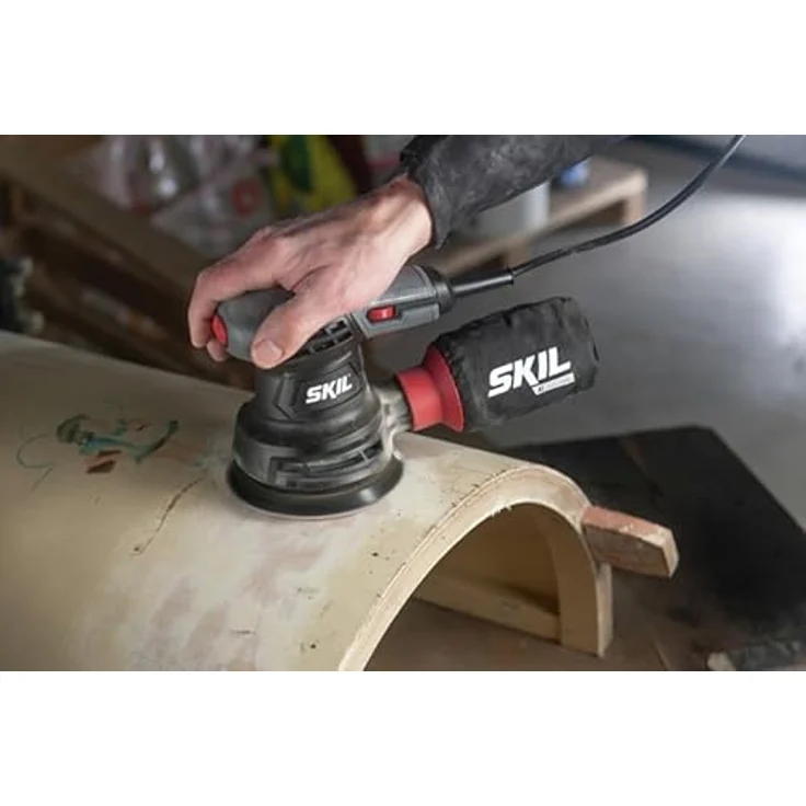 SKIL Kombischleifer 7422 AA, Exzenterschleifer mit 280 Watt, integrierter Bremsfunktion und Staubauffangsystem – Bild 2