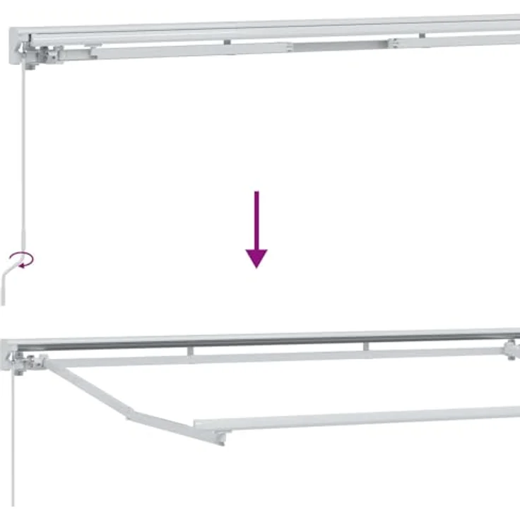 vidaXL Manueller Markisenrahmen mit integrierten LEDs, Creme, 5 x 3,5 m – Bild 3