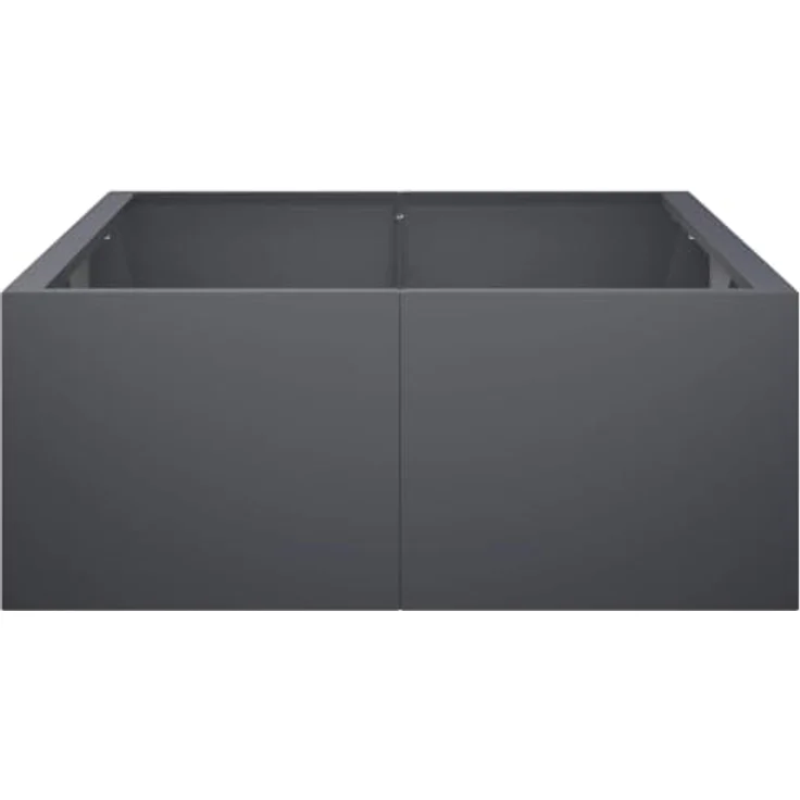 vidaXL Beetumrandung Stützmauer, 6 Stück, 200 x 100 x 30 cm, Wetterbeständige Stahlkonstruktion in Anthrazit, Modulares Design – Bild 8