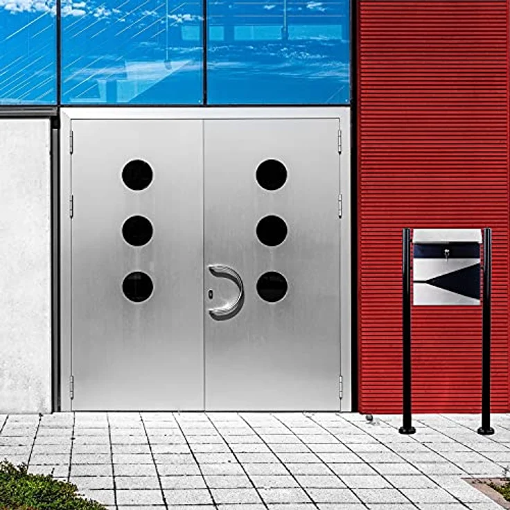 STILISTA Standbriefkasten Stahl MIX mit Anthrazit Beinen 32,5 x 50 x 9,5 cm – Bild 2