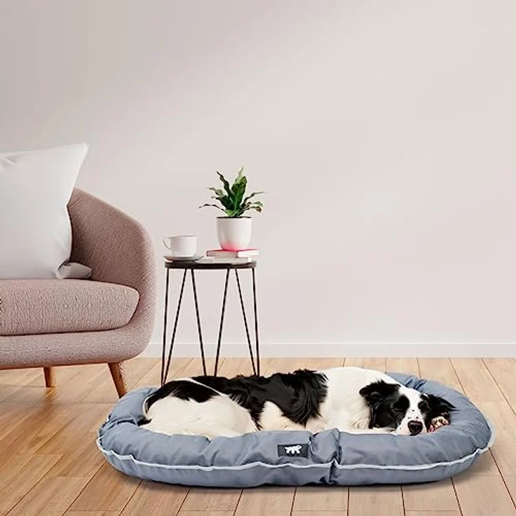 Ferplast Hundekissen Hundesofa Hundebette für Große Hunde Hundekorb Abnehmbarer Bezug Orthopädisches Hundebett Hundematratze Waschbar Hundematte Wasserdicht 110 x 70 x h 8 cm. Grau – Bild 2