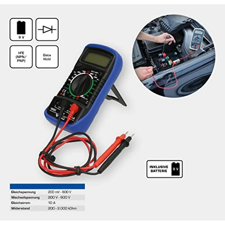 BRILLIANT TOOLS BT122900 Multimeter, Blau Schwarz, 1-TLG – Bild 2