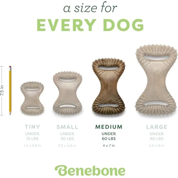 Benebone Dental Chew Bacon M 19cm - Hundespielzeug mit zahnreinigender Wirkung, Marke Benebone – Bild 5