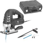 STAHLWERK Stichsäge JSB-750 ST mit 700 W, 600-2.800 U/min und 45° Neigungswinkel | elektrische Pendelhubsäge mit Führungsschiene | Säge für Holz, Metall und Kunststoff