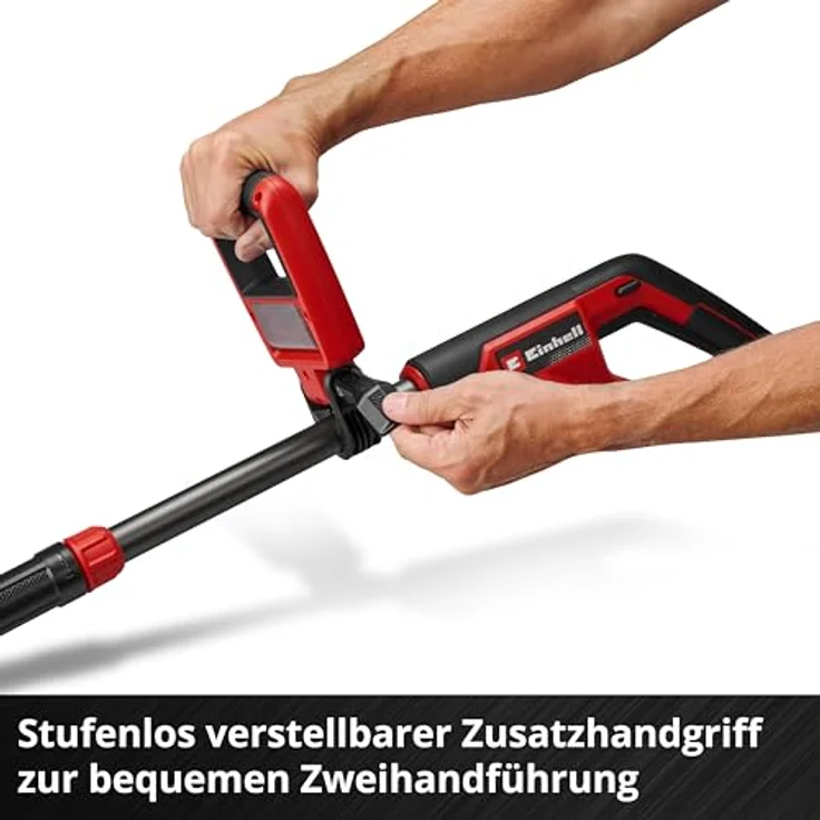 Einhell Akku-Rasentrimmer GE-CT 18/25-1 Li-Solo, 25 cm Arbeitsbreite, Messer- und Fadenbetrieb, ohne Akku und Ladegerät, verstellbare Handhabung – Bild 9