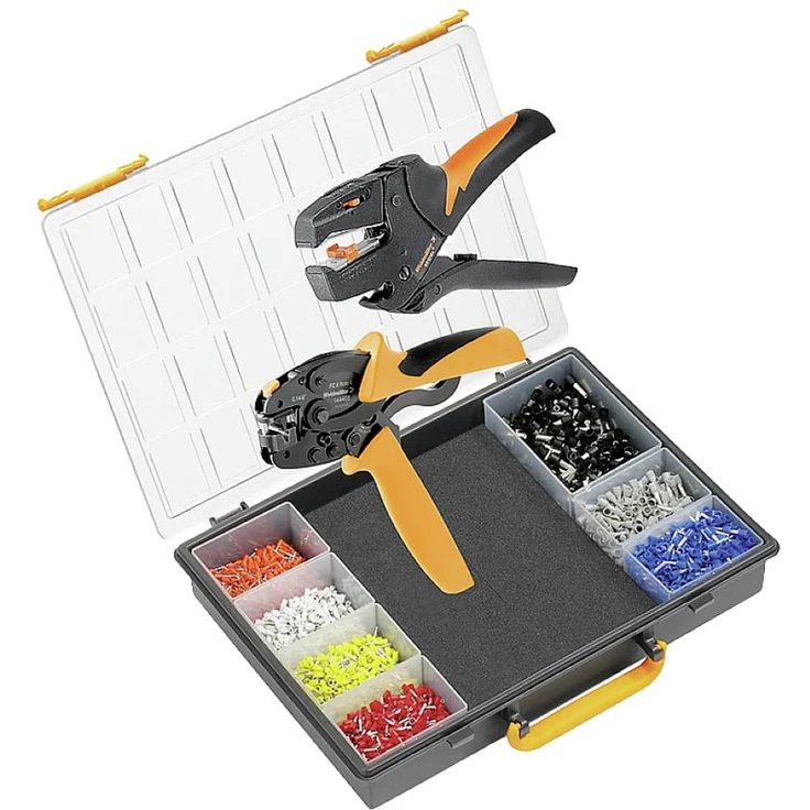 Weidmüller CRIMP-SET PZ 6 ROTO D 9028690000, Crimpzangen-Set Aderendhülsen 14 bis 60mm² Inkl. Abis, Sortiment Crimpwerkzeug - DIN Farbcode